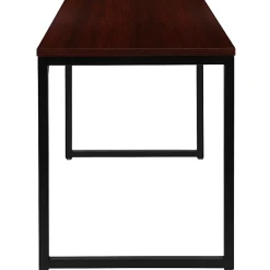 Flash Furniture 48"W Commercial-Grade Industrial Office Computer Desk, Mahogany