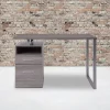 Flash Furniture 47"W Harwood Computer Desk, Light Ash