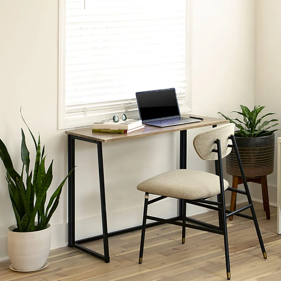 Flash Furniture 36"W Home Office Folding Computer Desk, Rustic