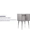 Flash Furniture 36"W Student Desk/Carrel With Top Shelf, Nebula Gray