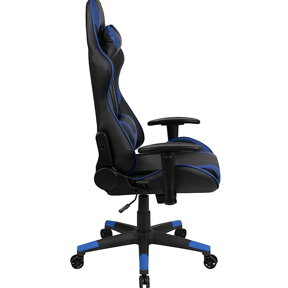 Flash Furniture X20 Ergonomic LeatherSoft High-Back Racing Gaming Chair, Blue