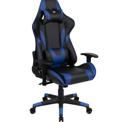 Flash Furniture X20 Ergonomic LeatherSoft High-Back Racing Gaming Chair, Blue