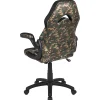 Flash Furniture X10 Ergonomic LeatherSoft™ Faux Leather High-Back Racing Gaming Chair With Flip-Up Arms, Camouflage/Black