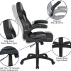 Flash Furniture X10 Ergonomic LeatherSoft™ Faux Leather High-Back Racing Gaming Chair With Flip-Up Arms, Black