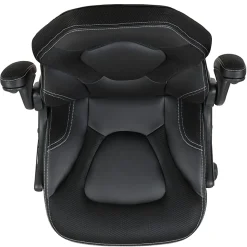 Flash Furniture X10 Ergonomic LeatherSoft™ Faux Leather High-Back Racing Gaming Chair With Flip-Up Arms, Black