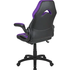 Flash Furniture X10 Ergonomic LeatherSoft High-Back Racing Gaming Chair, Purple/Black