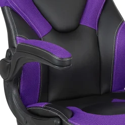 Flash Furniture X10 Ergonomic LeatherSoft High-Back Racing Gaming Chair, Purple/Black