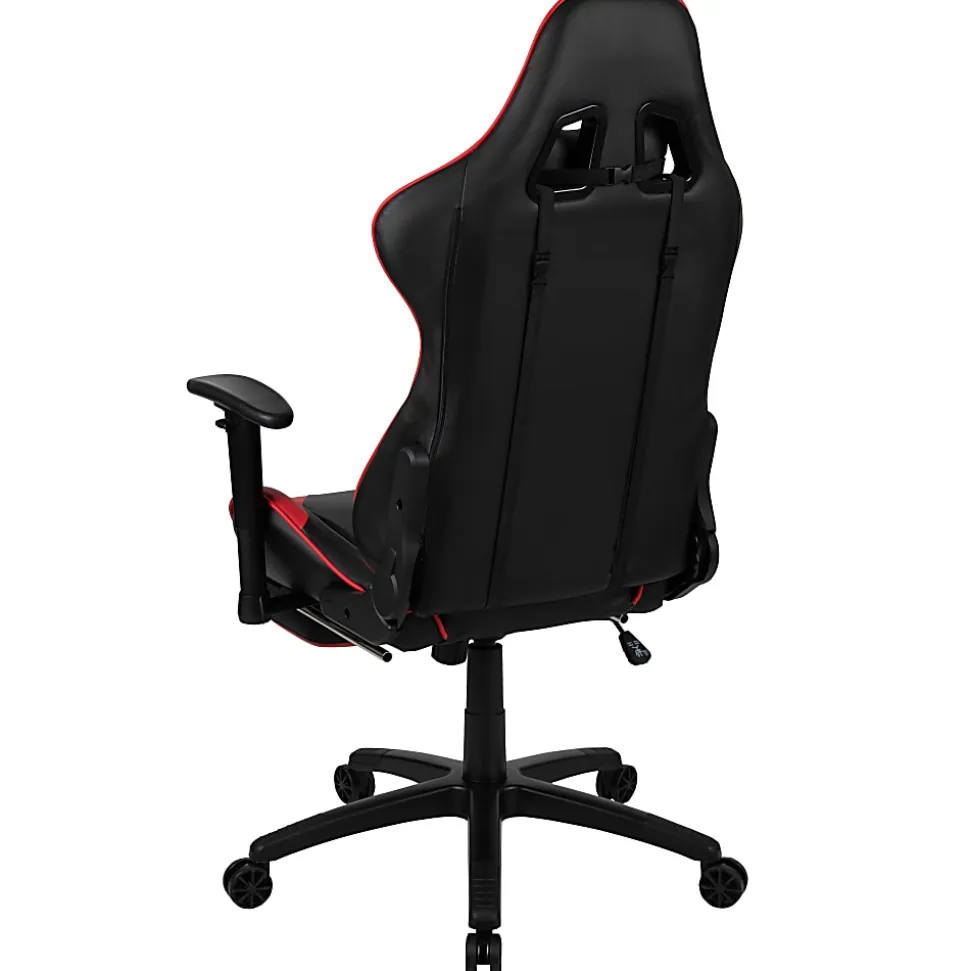 Flash Furniture X30 Ergonomic LeatherSoft™ Faux Leather Gaming Racing Chair, Red/Black