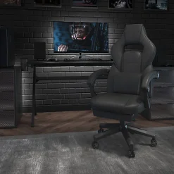 Flash Furniture X40 Gaming Chair With Fully Reclining Back And Arms, Black