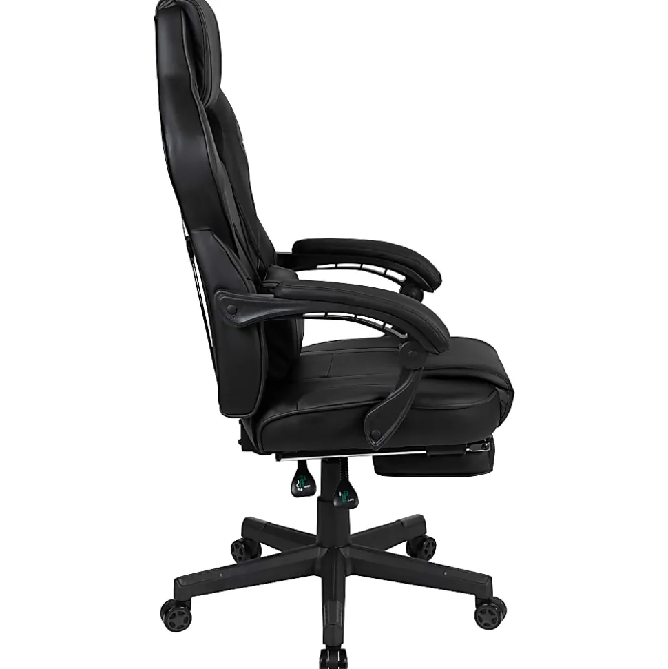 Flash Furniture X40 Gaming Chair With Fully Reclining Back And Arms, Black
