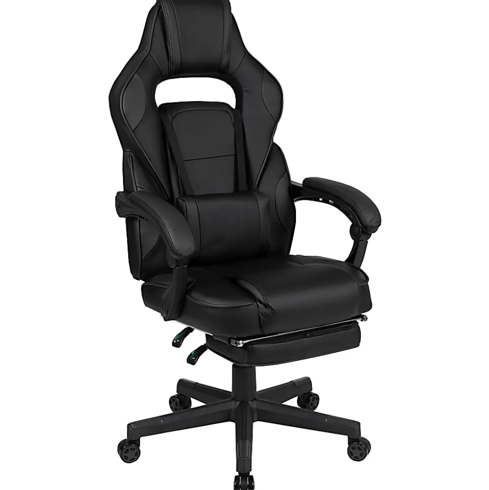 Flash Furniture X40 Gaming Chair With Fully Reclining Back And Arms, Black