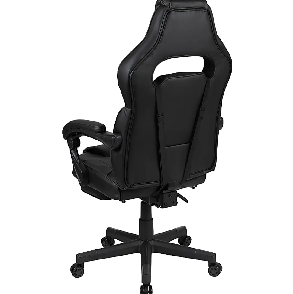 Flash Furniture X40 Gaming Chair With Fully Reclining Back And Arms, Black