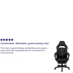 Flash Furniture X40 Gaming Chair With Fully Reclining Back And Arms, Black