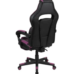 Flash Furniture X40 Gaming Chair With Fully Reclining Back And Arms, Black/Purple