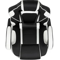 Flash Furniture X40 Gaming Chair With Fully Reclining Back And Arms, White/Black