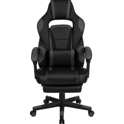 Flash Furniture X40 Gaming Chair With Fully Reclining Back And Arms, Black/Gray