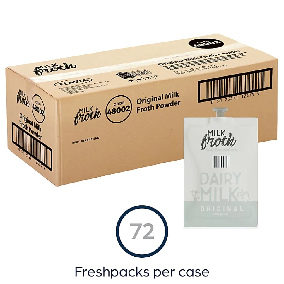 FLAVIA® Coffee ALTERRA® Single-Serve Coffee Freshpacks, Real Milk Froth Powder, Carton Of 72