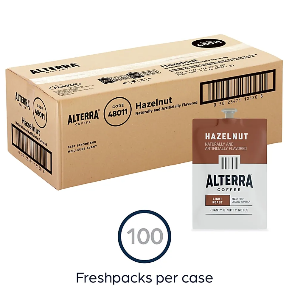 FLAVIA® Coffee ALTERRA® Single-Serve Coffee Freshpacks, Hazelnut, Carton Of 100