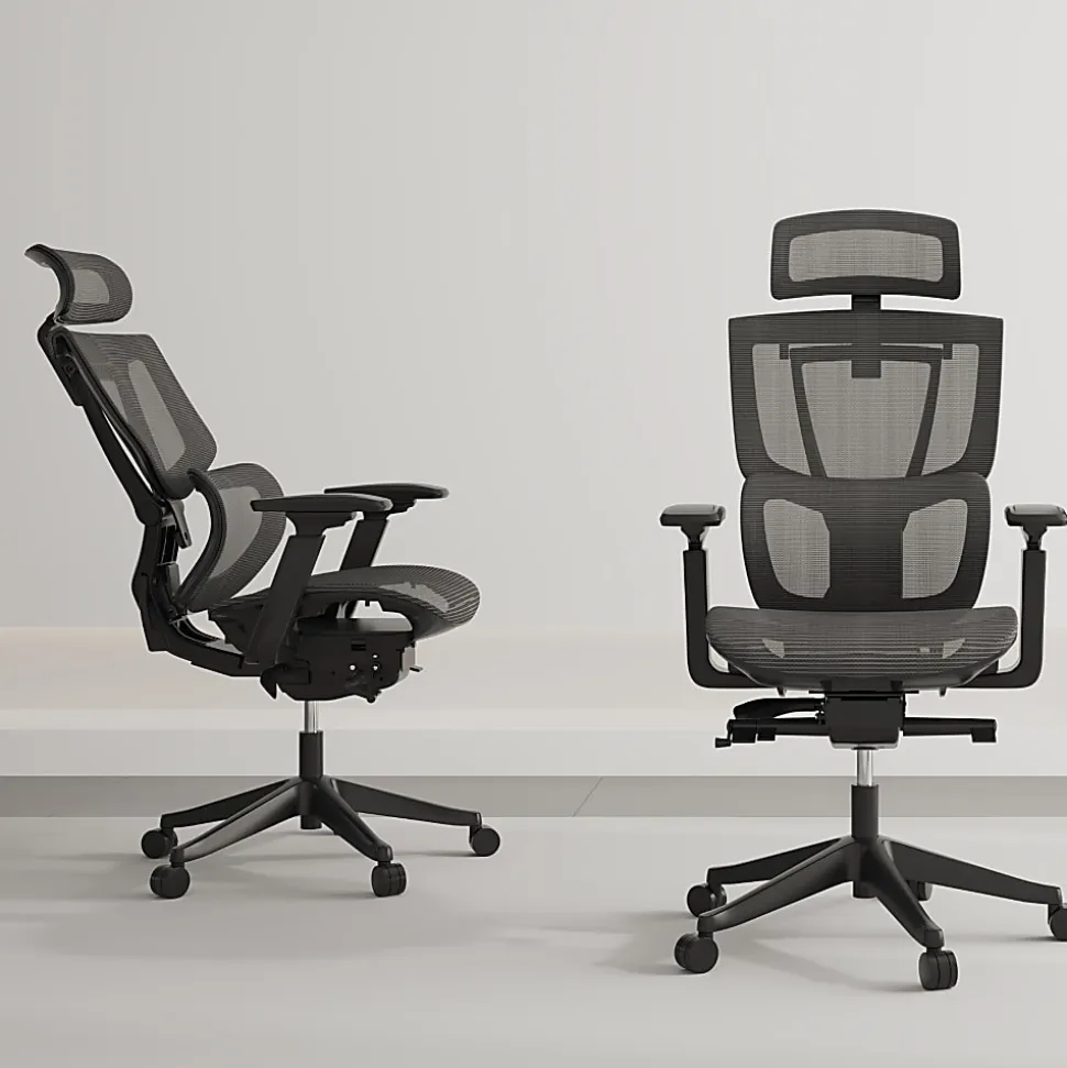 FlexiSpot C7 Ergonomic Mesh High-Back Office Chair, Black, C7BMESH