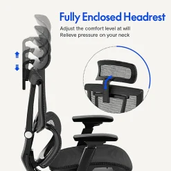 FlexiSpot C7 Ergonomic Mesh High-Back Office Chair, Black, C7BMESH