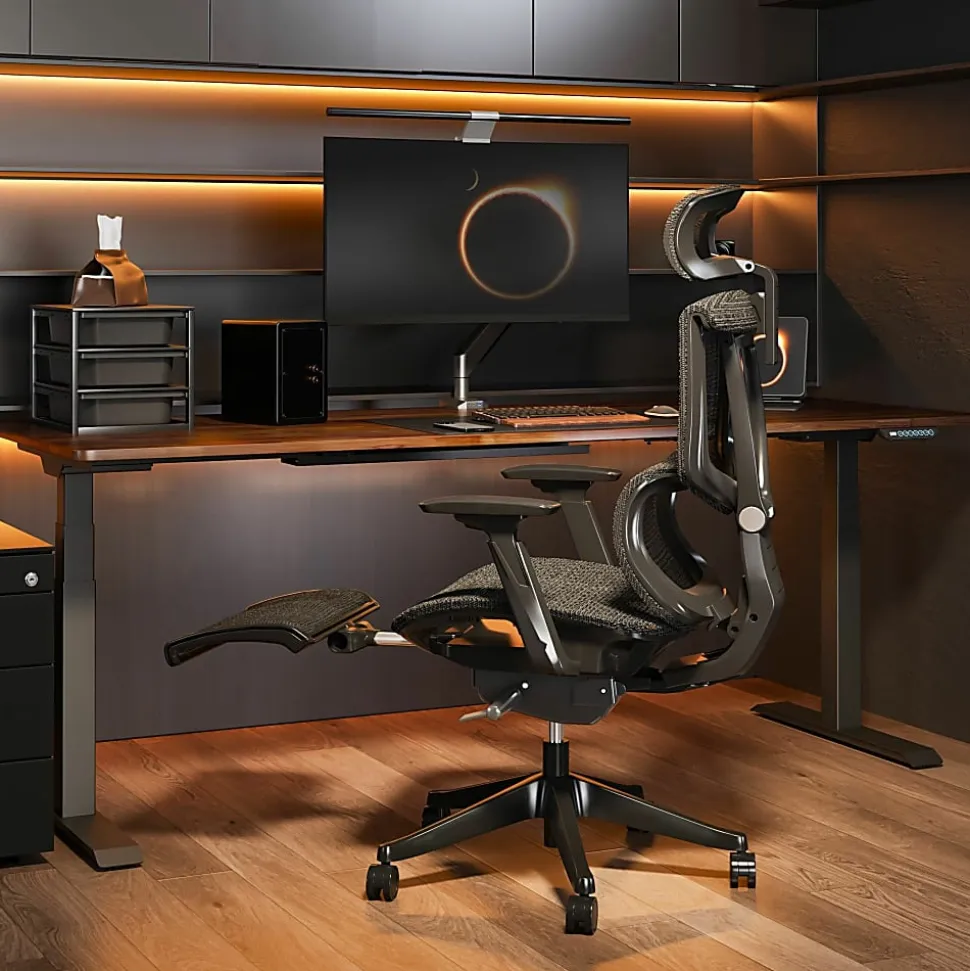 FlexiSpot C7 Ergonomic Mesh High-Back Office Chair, Black, C7BFOAM