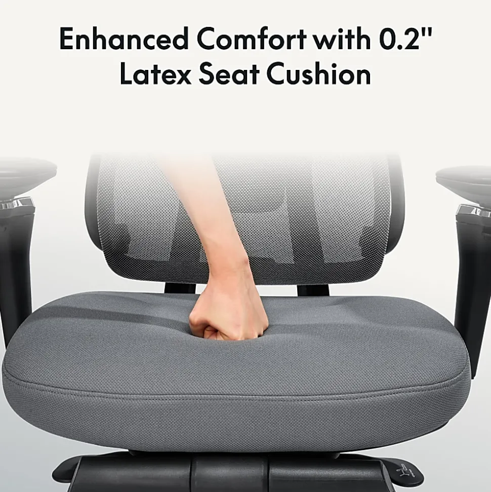 FlexiSpot C7 MAX Ergonomic Foam Seat, Office Chair, Gray color