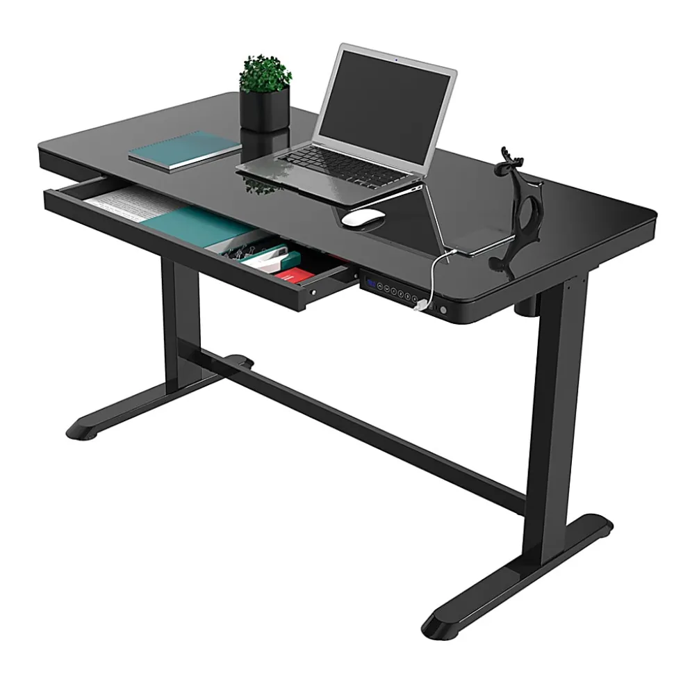 FlexiSpot Comhar Electric 48"W Height Adjustable Desk, Black