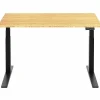 FlexiSpot E7L 76"W L-Shaped Electric Height-Adjustable Standing Desk, Bamboo/White