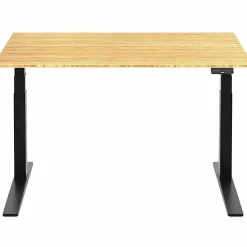 FlexiSpot E7L 76"W L-Shaped Electric Height-Adjustable Standing Desk, Bamboo/White