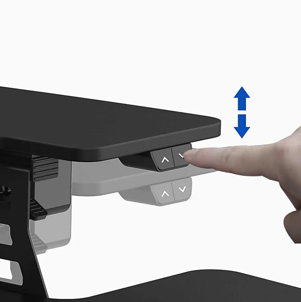 FlexiSpot EM7L 40"W Motorized Sit-Stand Desk Converter, Black
