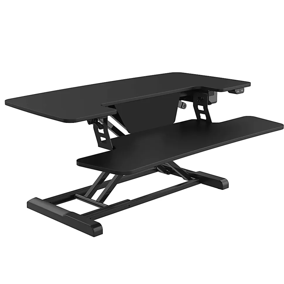 FlexiSpot EM7L 40"W Motorized Sit-Stand Desk Converter, Black