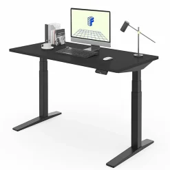 FlexiSpot E7 Pro Electric 55”W Adjustable Height Standing Desk, Black