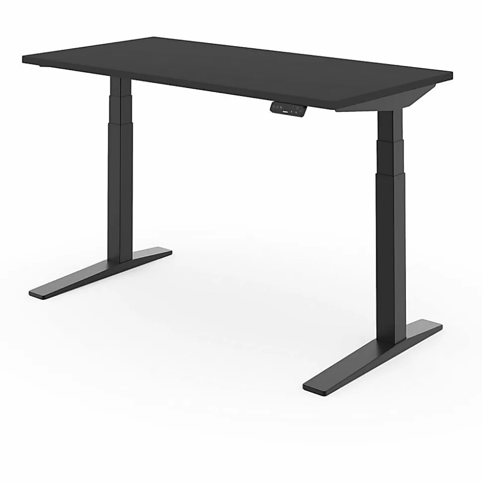 FlexiSpot E7 Pro Electric 55”W Adjustable Height Standing Desk, Black