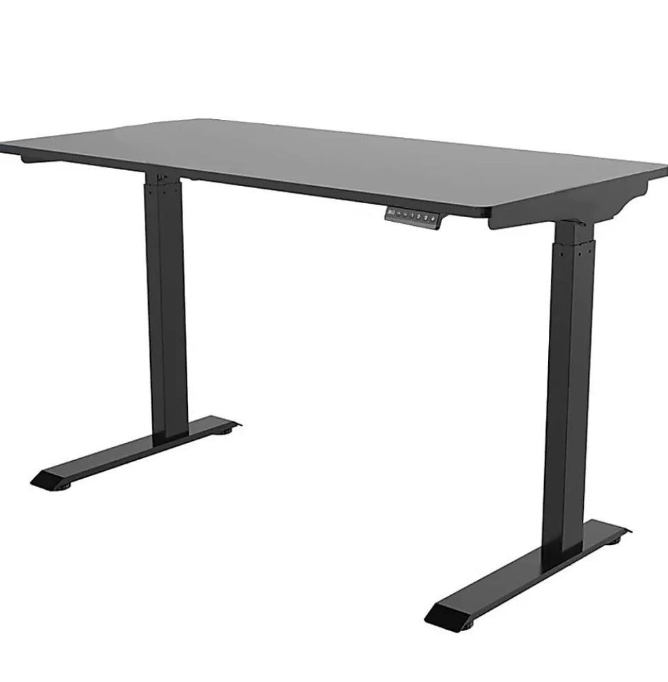 FlexiSpot E9 Quick-Install Metal Electric 48"W Height-Adjustable Standing Desk, Black