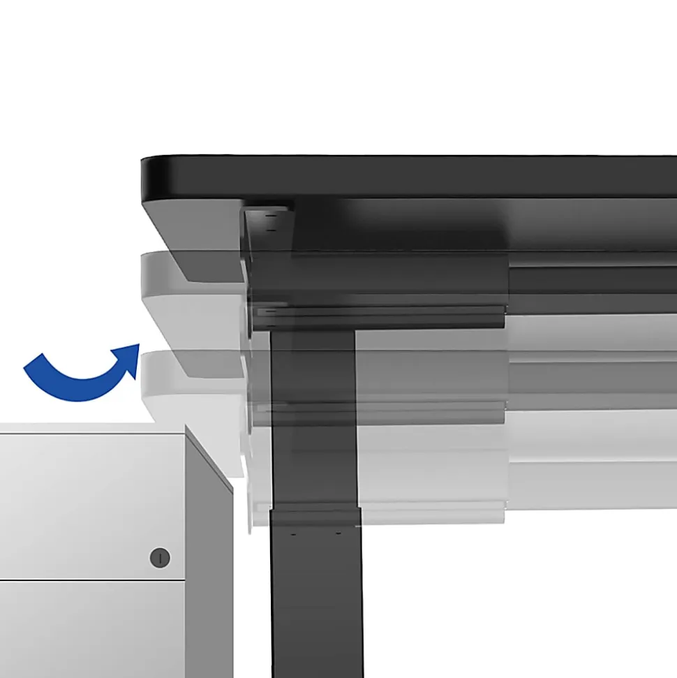 FlexiSpot E9 Quick-Install Metal Electric 48"W Height-Adjustable Standing Desk, Black
