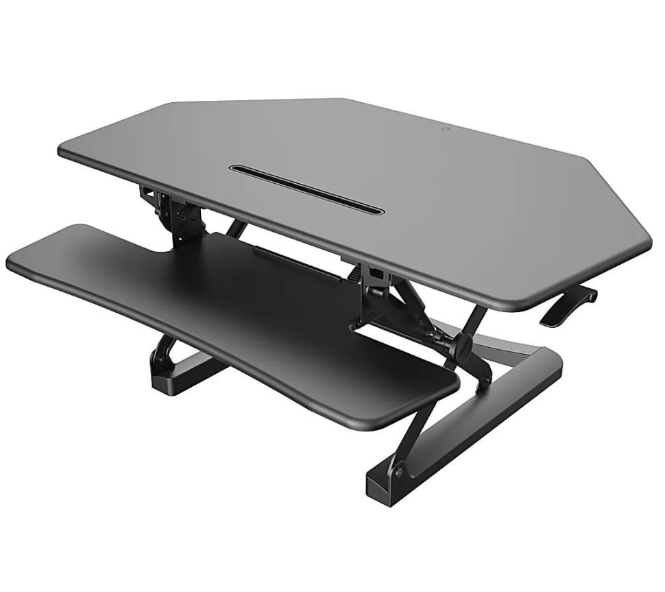 FlexiSpot Height-Adjustable Standing Desk Riser for Corner Desk, 41"W, Black