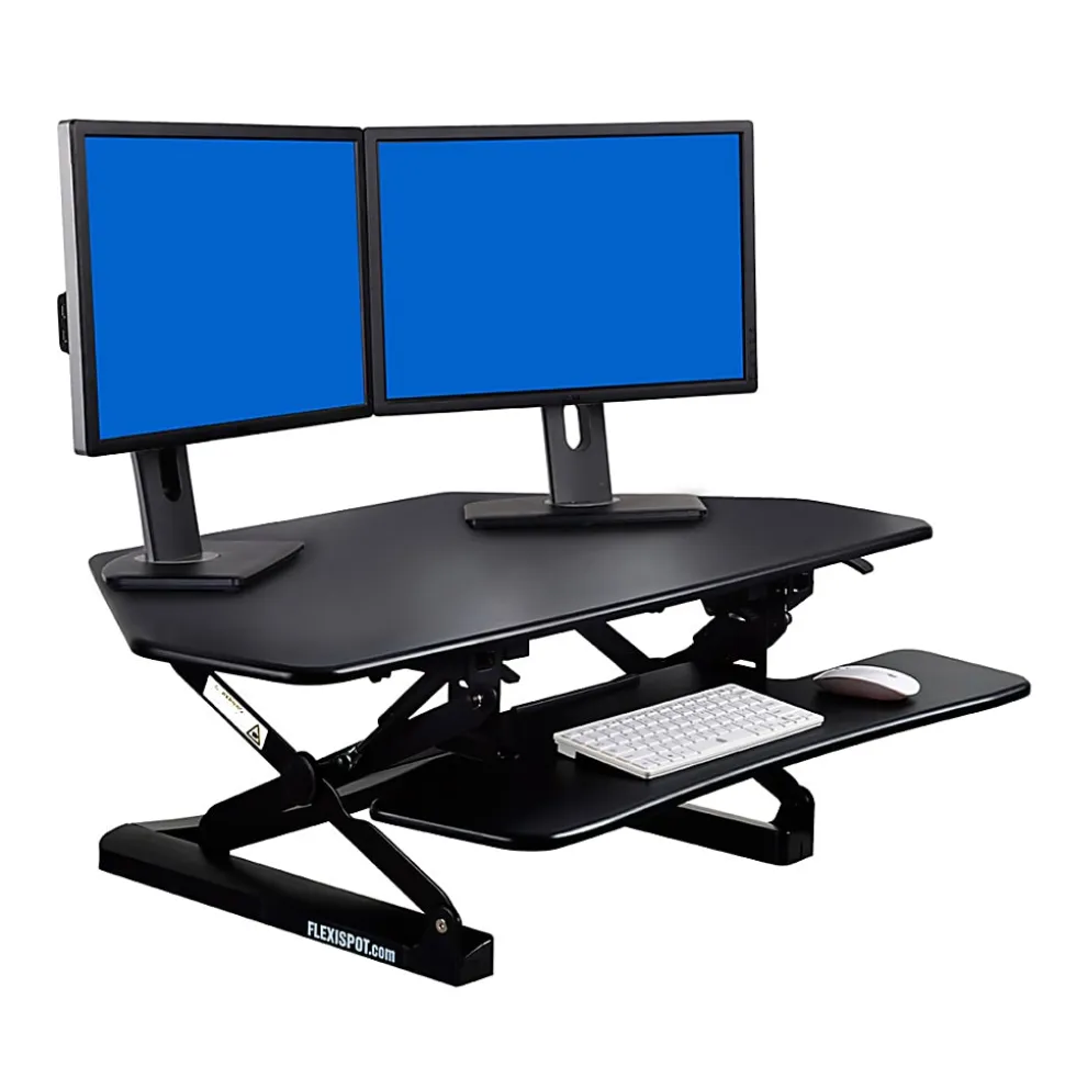 FlexiSpot Height-Adjustable Standing Desk Riser for Corner Desk, 41"W, Black
