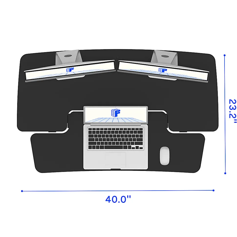 FlexiSpot M7-E-40B Desk Riser, 40" W, Black