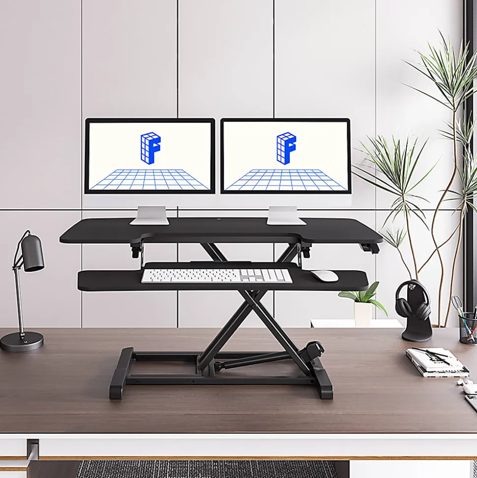 FlexiSpot M7-E-40B Desk Riser, 40" W, Black