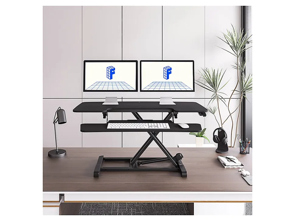 FlexiSpot M7-E-40B Desk Riser, 40" W, Black