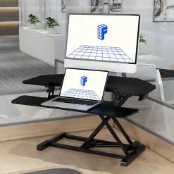 FlexiSpot M7-E Series Desk Riser, Corner, 36"W, Black