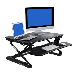 FlexiSpot M2 Height-Adjustable Standing Desk Riser With Removable Keyboard Tray, 19-3/4