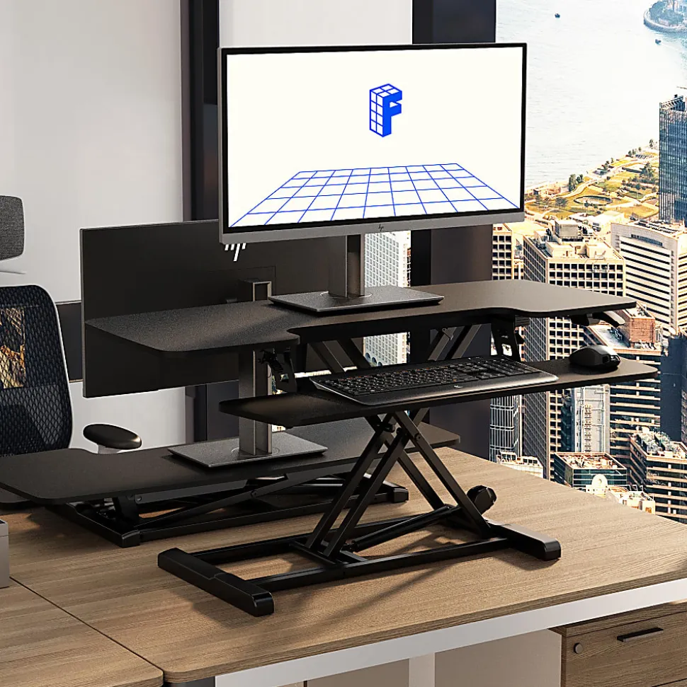 FlexiSpot M7 Series Desk Riser, 42" W, Black