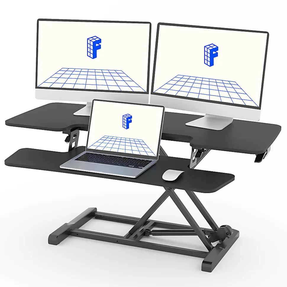 FlexiSpot M7 Series Desk Riser, 42" W, Black