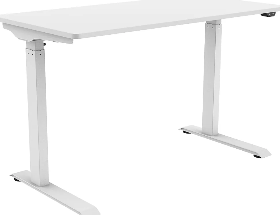 FlexiSpot Vici Electric 48"W Quick-Install Height-Adjustable Desk, White