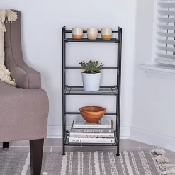 Flipshelf 3-Shelf Narrow Shelf, Black