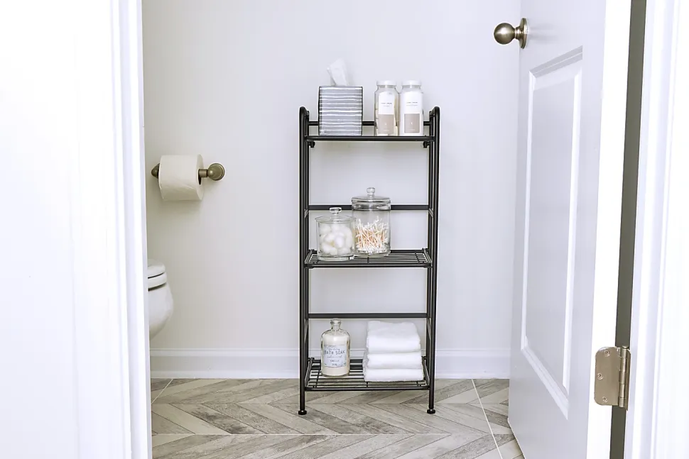 Flipshelf 3-Shelf Narrow Shelf, Black