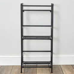 Flipshelf 3-Shelf Narrow Shelf, Black