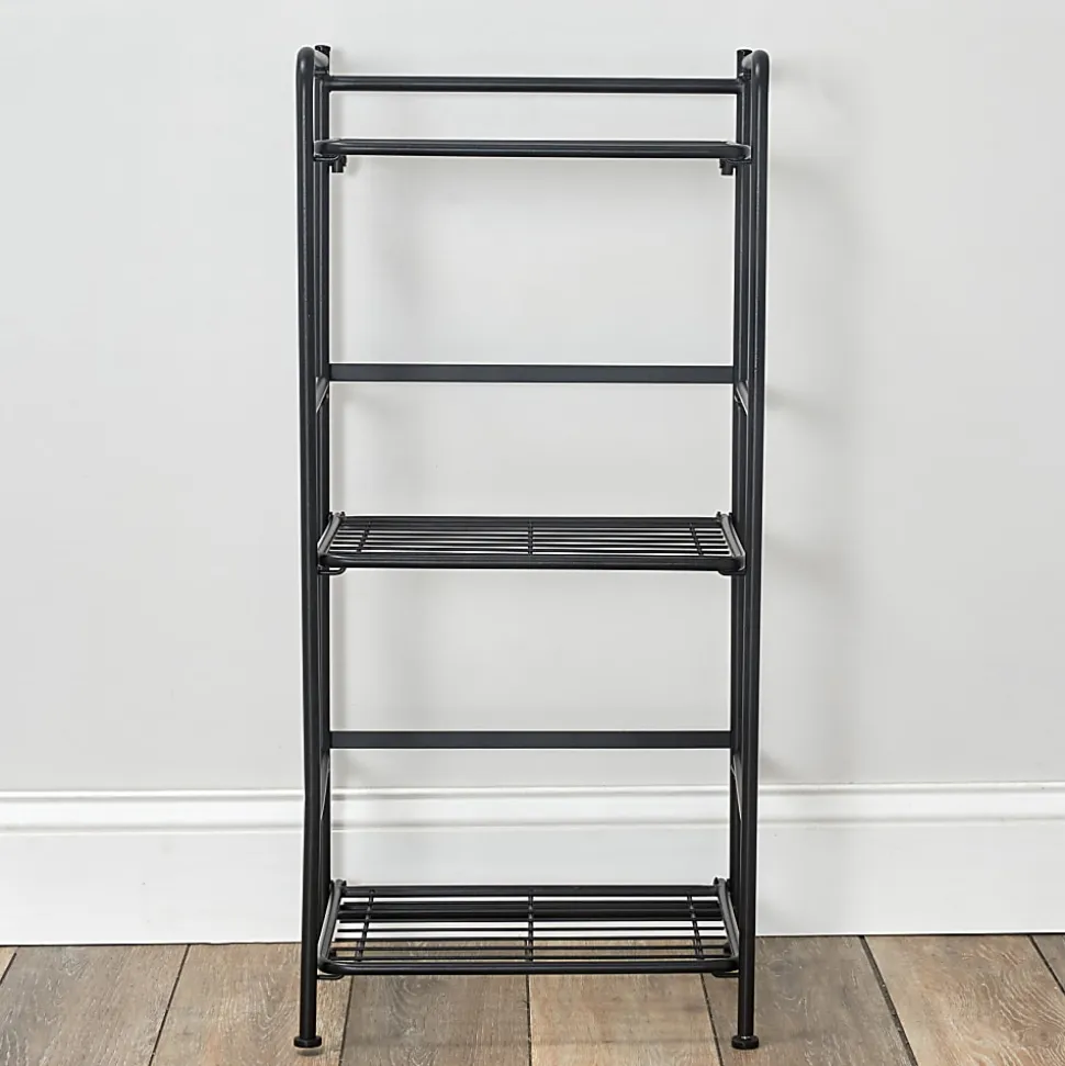 Flipshelf 3-Shelf Narrow Shelf, Black