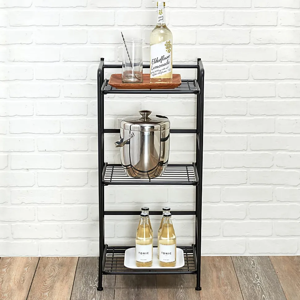 Flipshelf 3-Shelf Narrow Shelf, Black